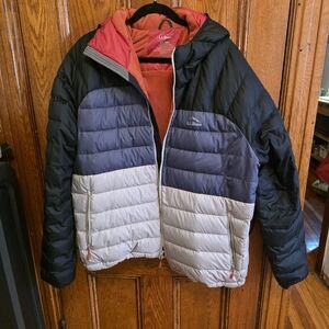 L.L. Bean Mens XXL Colorblock Puffy Jacket